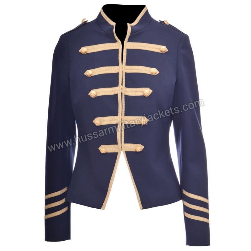 Hussar Twill Marching Band Jacket Black