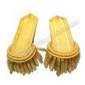 Shoulder Epaulettes Gold Bullion Board With Heavy Gold Fringe