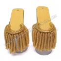 Shoulder Epaulettes Gold Bullion Board With Heavy Gold Fringe