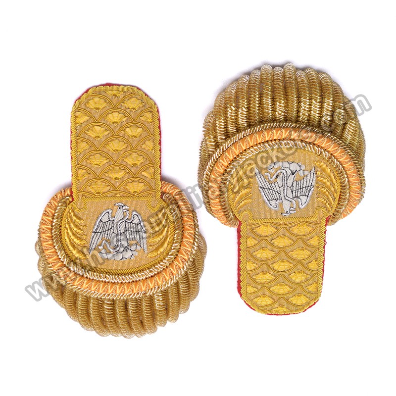 Red Blazer Gold Shoulder Epaulettes, Gold Fringe Marching Band Epaulete -  Hussar Military Jackets
