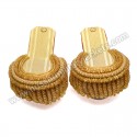 Gold Bullion Shoulders/Epaulette Pair Brass Frings