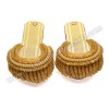 Gold And Blue Bullion Shoulder Epaulettes With Fringe Yellow Marching Band Board