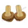 Gold And Blue Bullion Shoulder Epaulettes With Fringe Yellow Marching Band Board