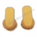 SHOULDER EPAULETTES GOLD BULLION BOARD WITH HEAVY GOLD FRINGE