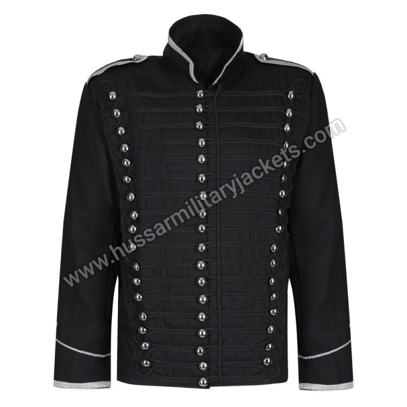 Men's Unique Gothic Steampunk Red Black Parade Military  Marching Band Drummer Jacket Goth Punk Emo : Clothing, Shoes & Jewelry